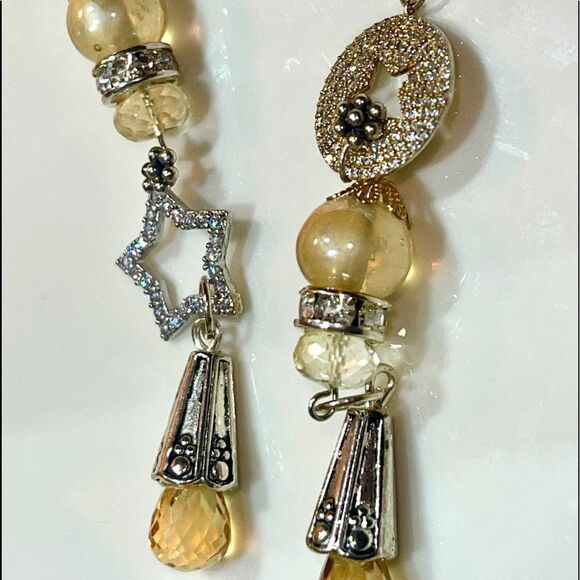 HANDCRAFTED one of a kind Bright Twinkling Earrings - Picture 3 of 8